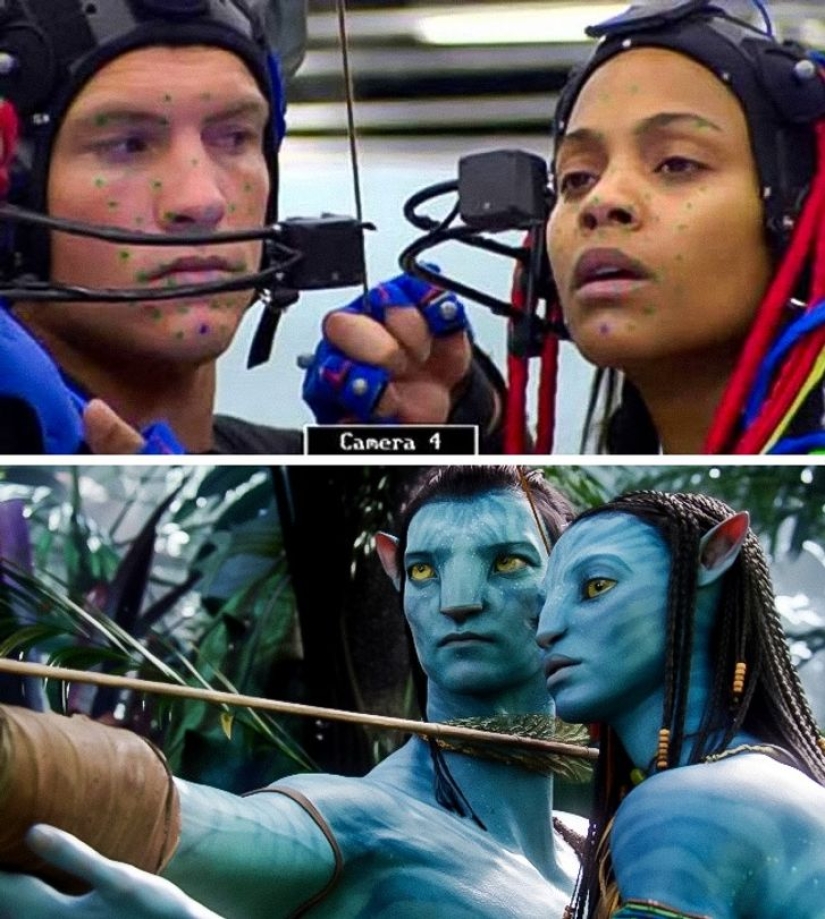 14 video frames with and without special effects 14 video frames with and without special effects