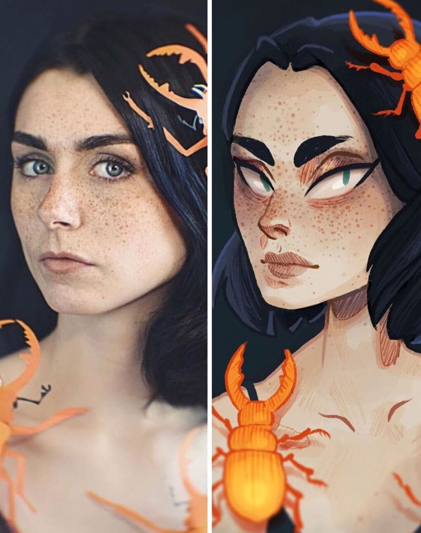 16 artistas realizaron un experimento inusual con retratos de un fotógrafo francés