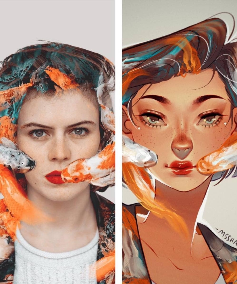 16 artistas realizaron un experimento inusual con retratos de un fotógrafo francés