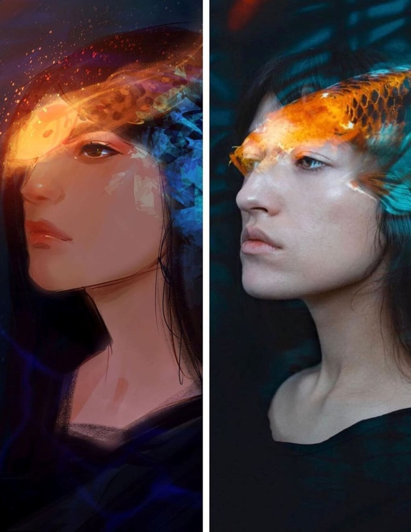 16 artists conducted an unusual experiment with portraits of a French photographer