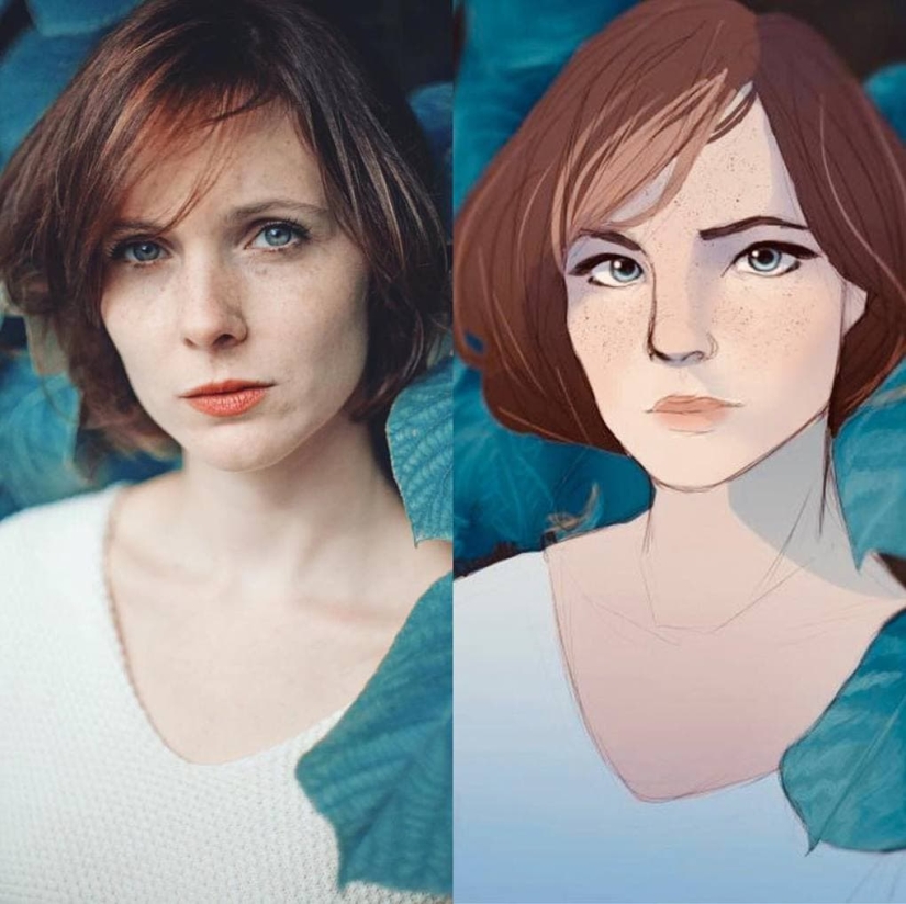 16 artists conducted an unusual experiment with portraits of a French photographer