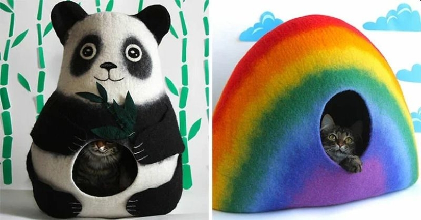 16 divertidas casas de gatos de fieltro de los maestros ucranianos Meow Felt 16 divertidas casas de gatos de fieltro de los maestros ucranianos Meow Felt