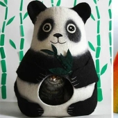 16 divertidas casas de gatos de fieltro de los maestros ucranianos Meow Felt