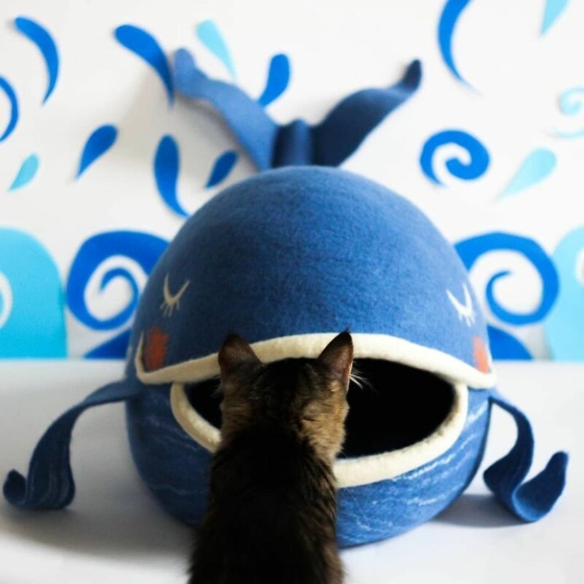 16 funny felt cat houses from Ukrainian masters Meow Felt 16 funny felt cat houses from Ukrainian masters Meow Felt