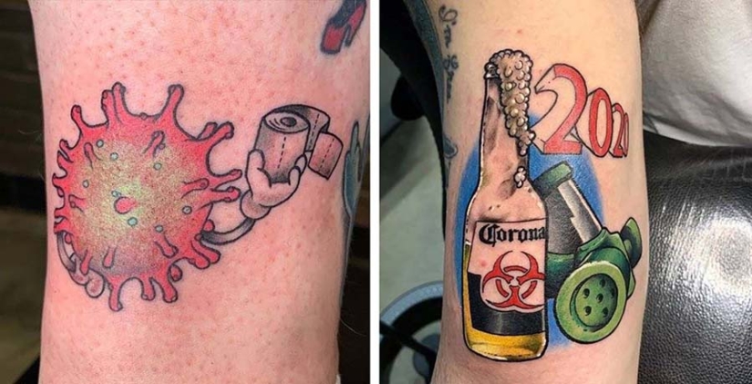 18 tattoos dedicated to the new COVID-19 virus