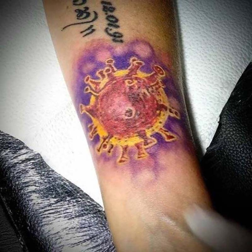 18 tattoos dedicated to the new COVID-19 virus
