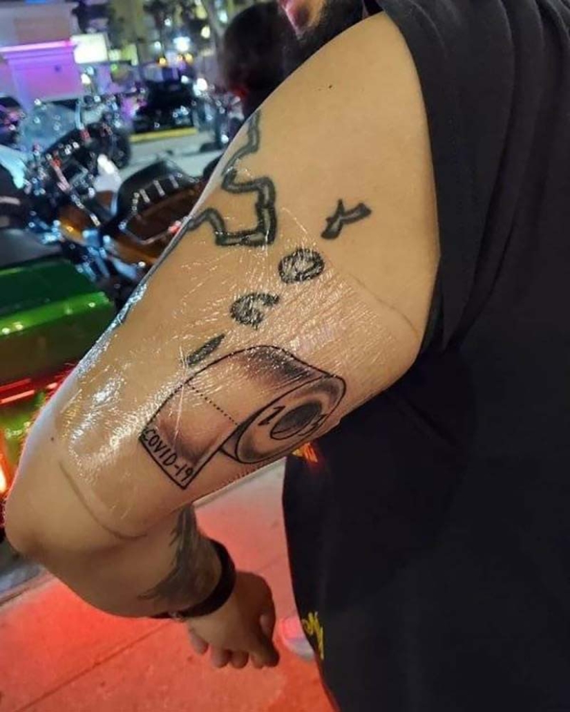 18 tattoos dedicated to the new COVID-19 virus