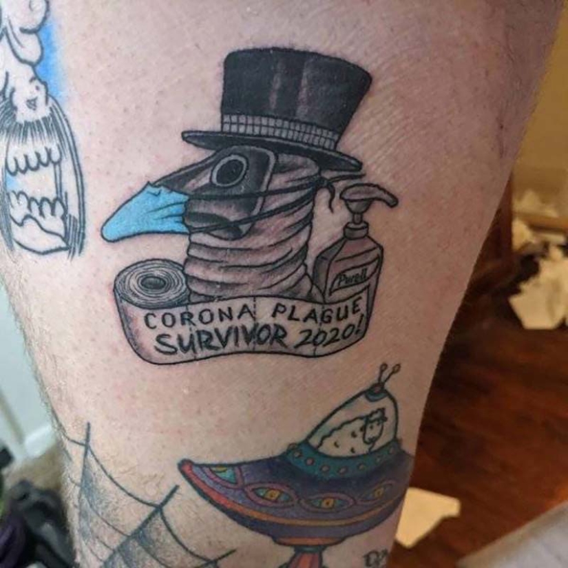18 tattoos dedicated to the new COVID-19 virus