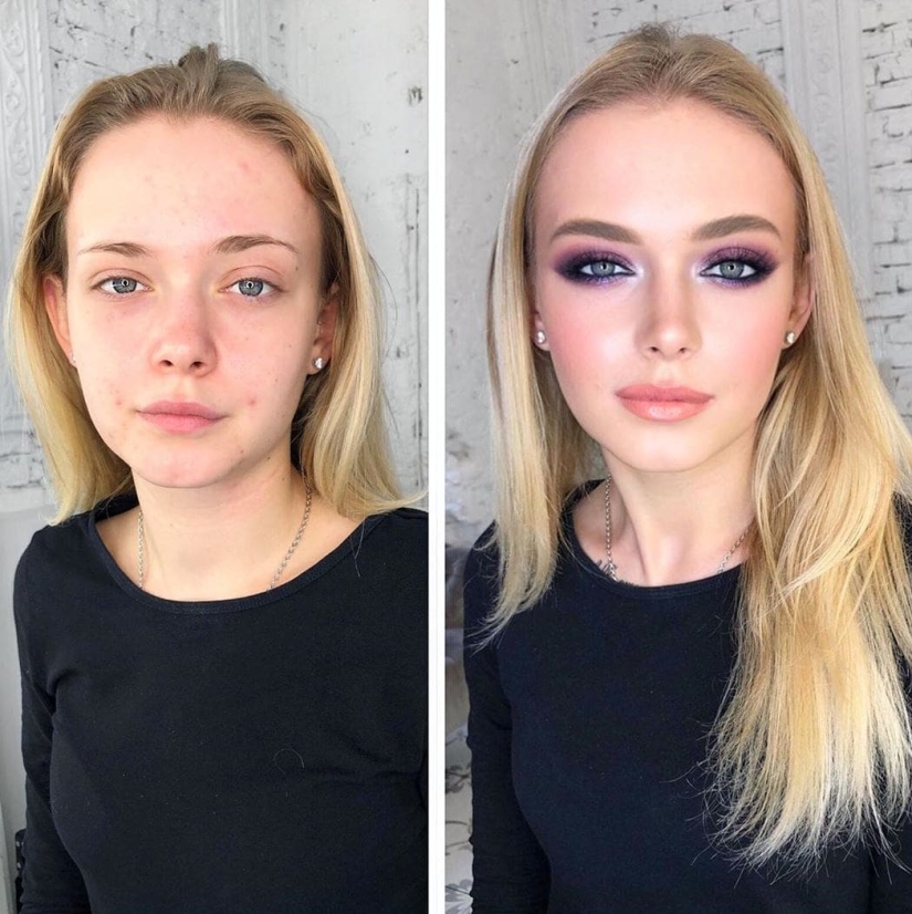 20 chicas antes y después del maquillaje que visitaron a un maquillador de Moscú y se volvieron aún más hermosas