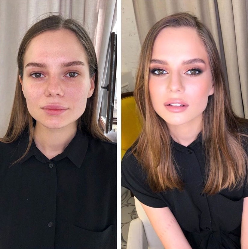 20 chicas antes y después del maquillaje que visitaron a un maquillador de Moscú y se volvieron aún más hermosas