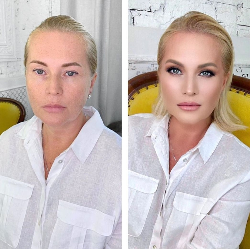 20 girls before and after makeup who visited a Moscow makeup artist and became even more beautiful