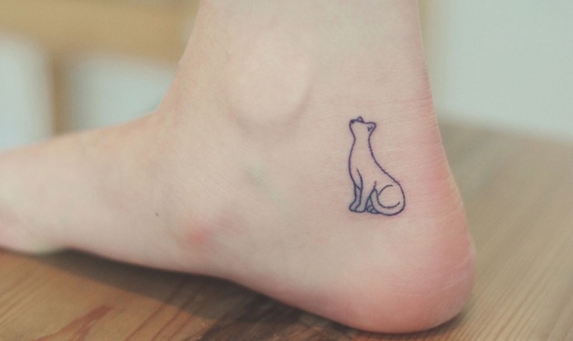 20 minimalist tattoos for cat lovers