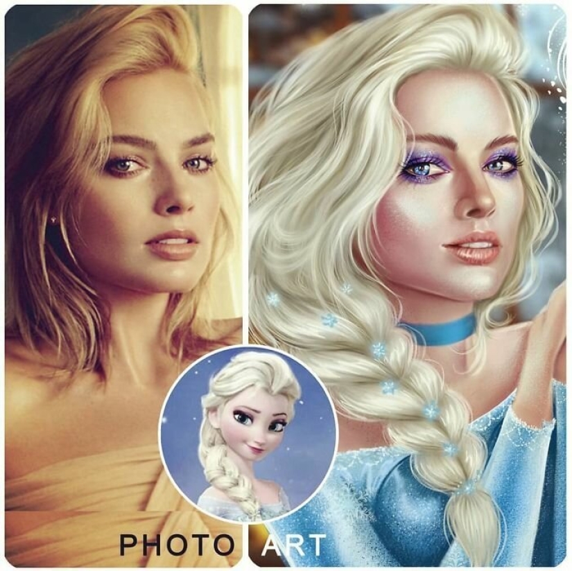 20 modern stars in the images of Disney characters