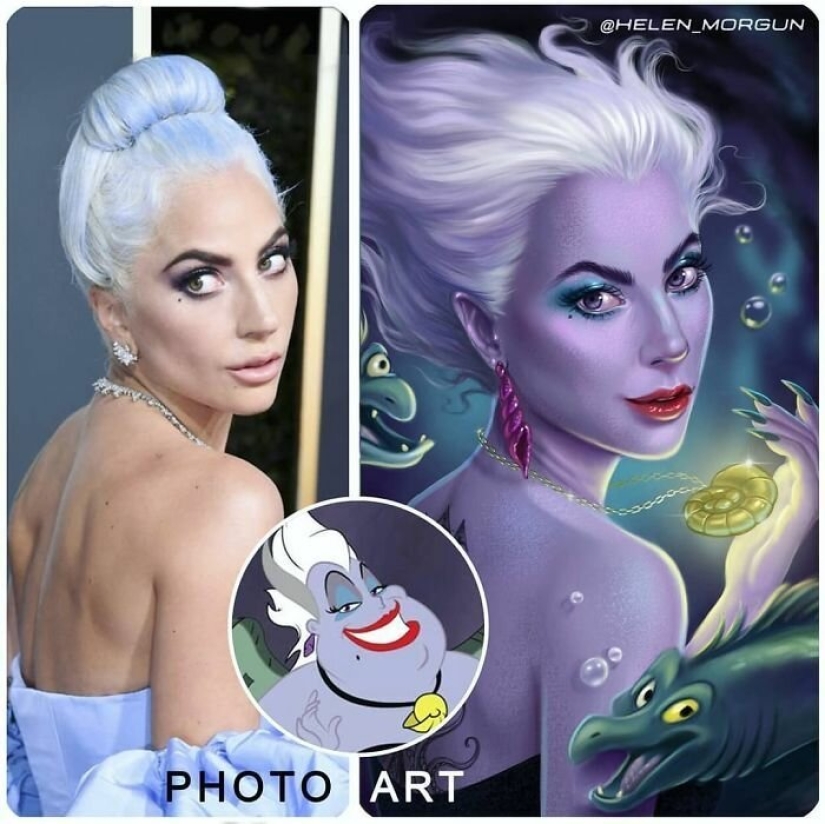 20 modern stars in the images of Disney characters