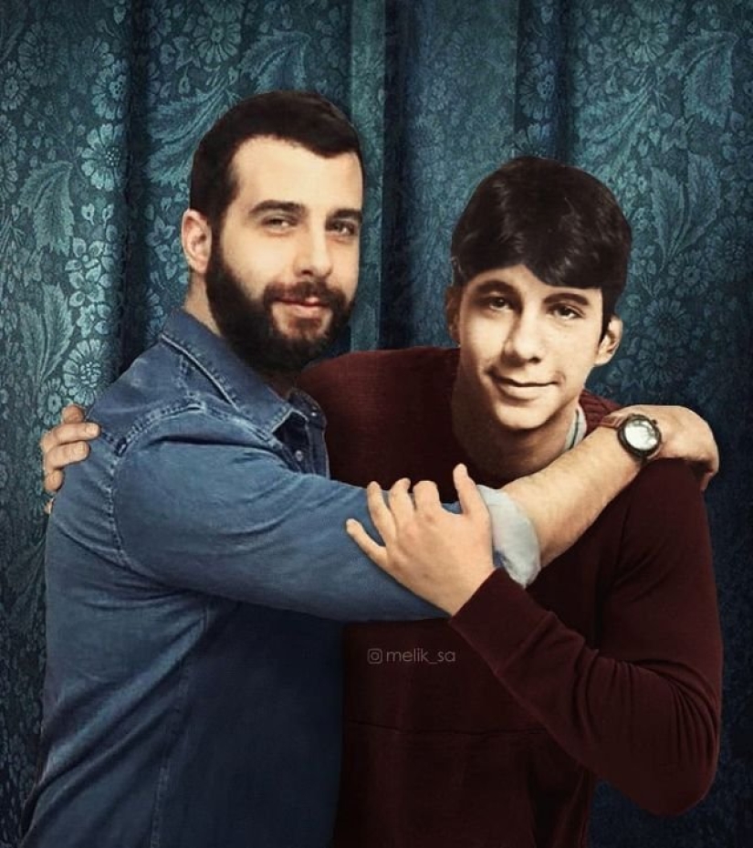 20 obras del maestro de photoshop: estrellas nacionales en la compañía con una versión joven de sí mismos