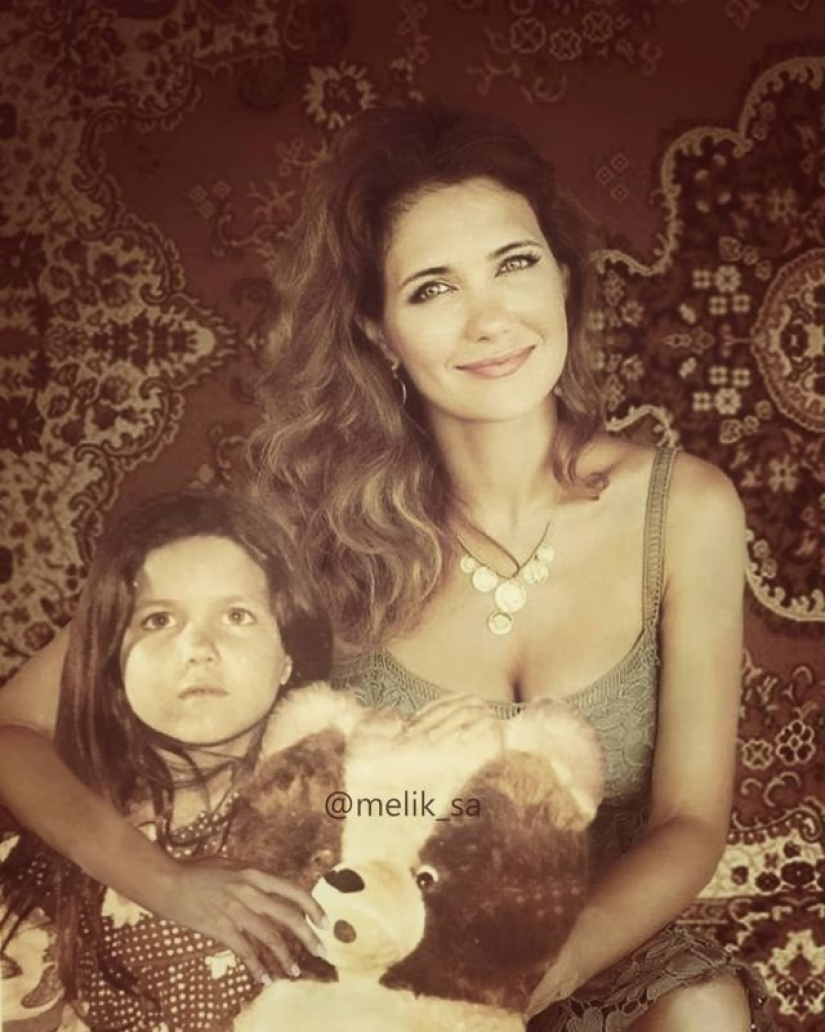 20 obras del maestro de photoshop: estrellas nacionales en la compañía con una versión joven de sí mismos