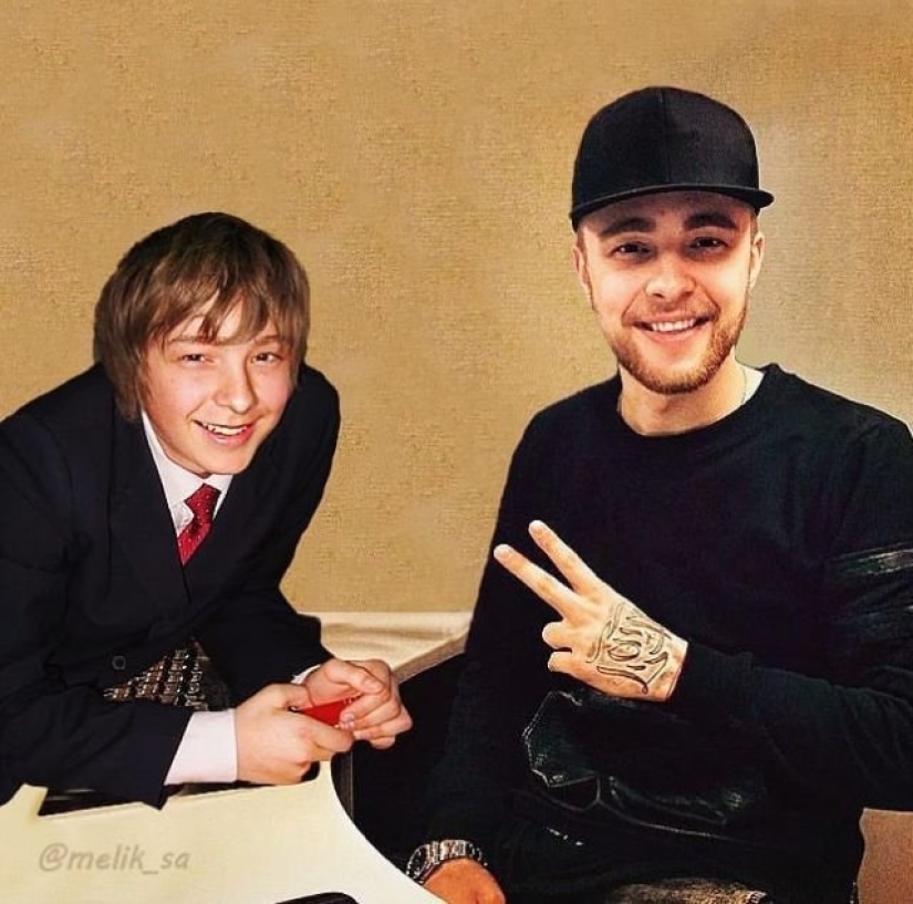 20 obras del maestro de photoshop: estrellas nacionales en la compañía con una versión joven de sí mismos