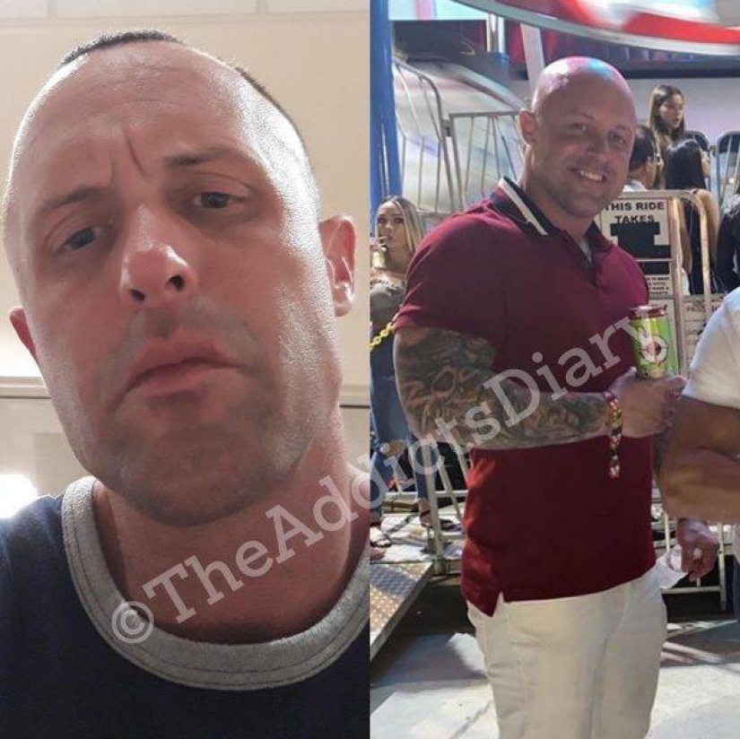 20 photos of people "before and after" how they managed to cope with addiction 20 photos of people "before and after" how they managed to cope with addiction
