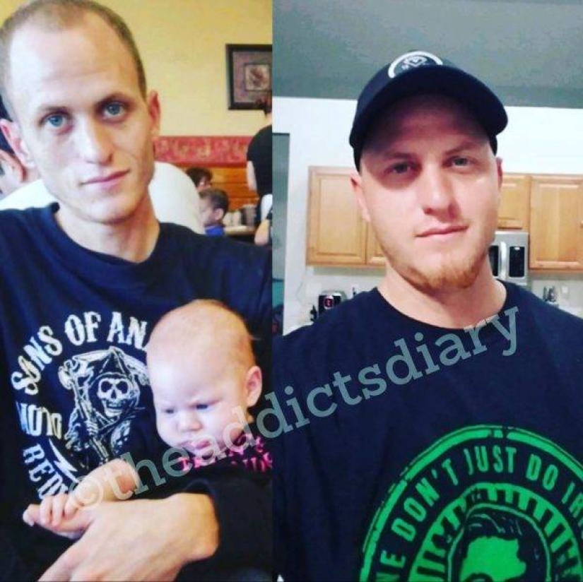 20 photos of people "before and after" how they managed to cope with addiction 20 photos of people "before and after" how they managed to cope with addiction