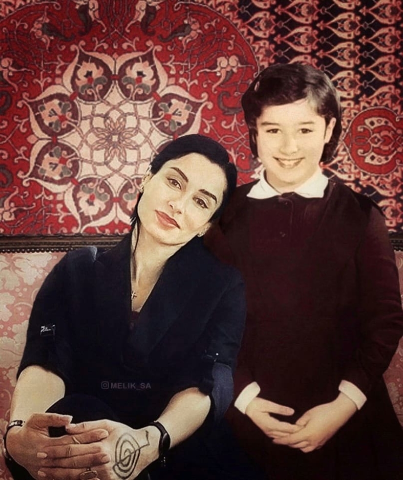 20 works from the master of photoshop: domestic stars in the company with a young version of themselves