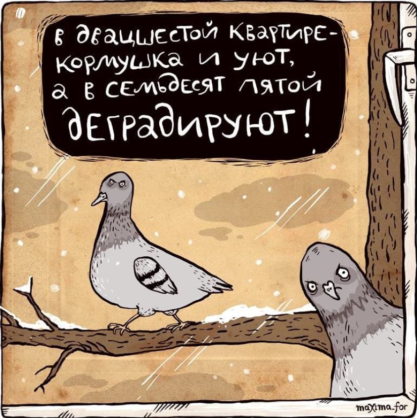 25 comic books with ironic verses from a Moscow artist