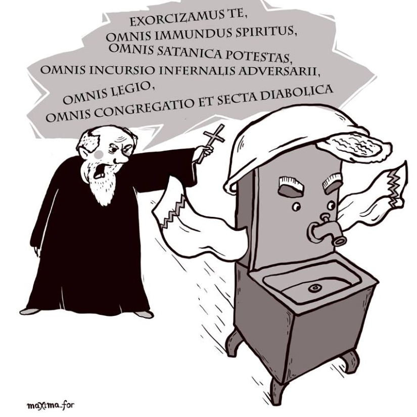 25 comic books with ironic verses from a Moscow artist