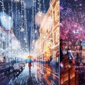 25 fotos increíbles de la víspera de Año Nuevo en Moscú de la hechicera Kristina Makeeva