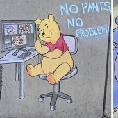 25 funny and relevant chalk drawings on asphalt