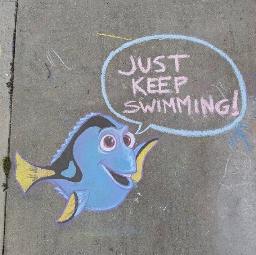 25 funny and relevant chalk drawings on asphalt