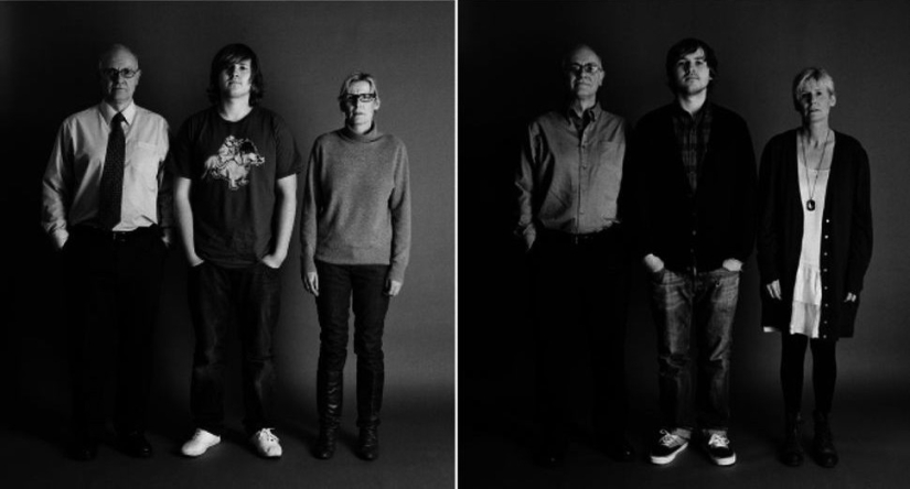 25 photos of people in the style of "then and now", whose relationships have passed the test of time