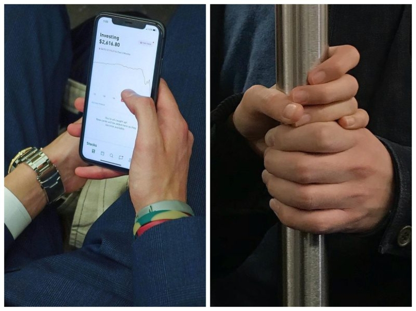 27 atmospheric pictures from Instagram dedicated to the hands of New York subway passengers