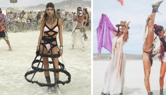 30 photos of hot girls from the festival of light and fire "Burning Man 2018"