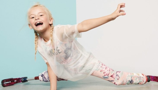 9-year-old model without legs took to the catwalk at New York Fashion Week