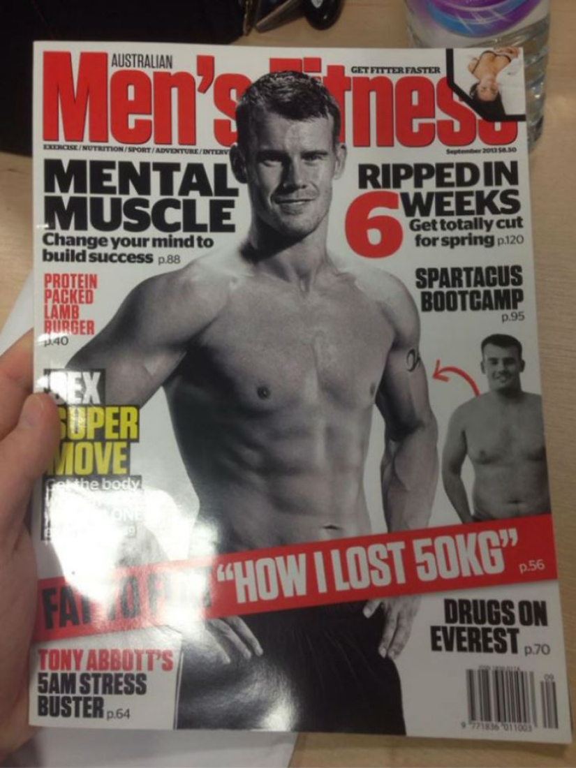 A 140-kilogram Briton eating chips wanted to be on the cover of a fashion magazine — and did it