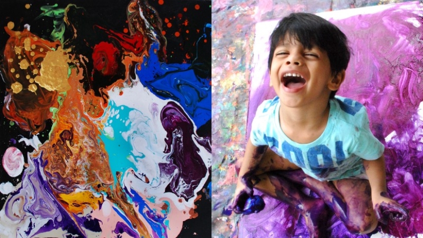 A 4-year-old prodigy from India paints paintings that sell for thousands of dollars