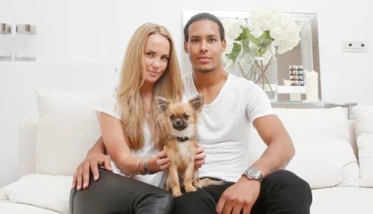 A beautiful couple from the world of football: charming Ricky Neutgerag and her husband, the best player of the Premier League Virgil Van Dijk