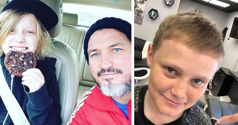 A British hairdresser managed to cut a potato boy. It wasn't easy