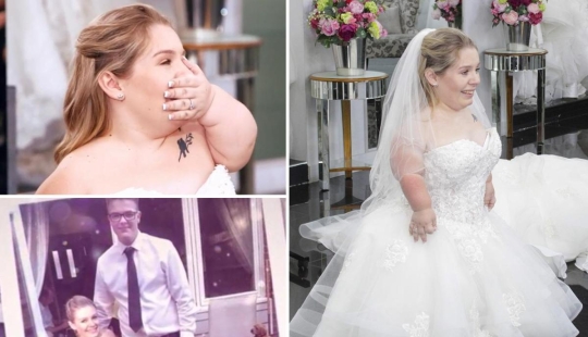 A fairy tale for Thumbelina: a midget bride has finally found the wedding dress of her dreams