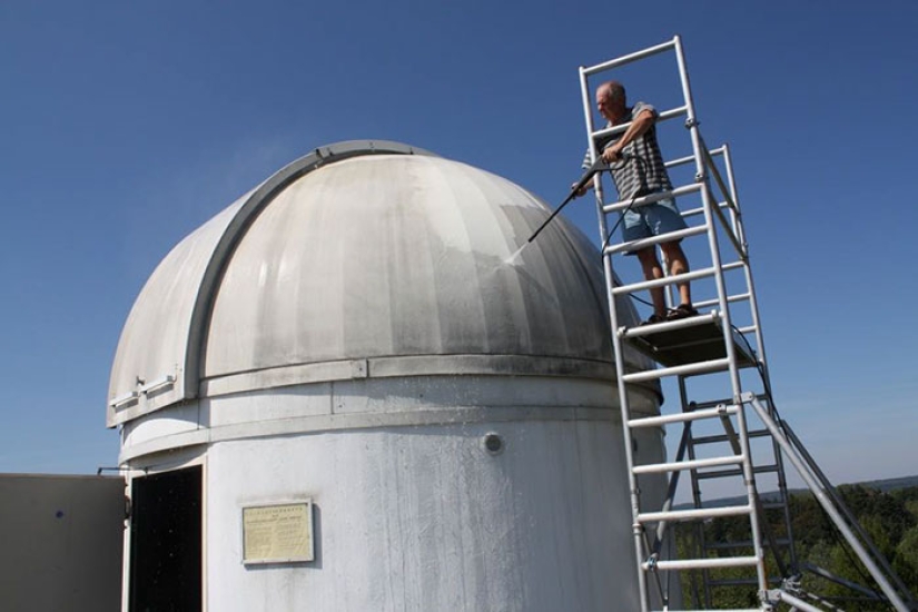 A German professor repainted the observatory into the R2-D2 droid from Star Wars