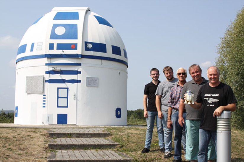 A German professor repainted the observatory into the R2-D2 droid from Star Wars