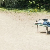 A Japanese man has been photographing a tennis table for five years, and people don't need it for ping-pong at all