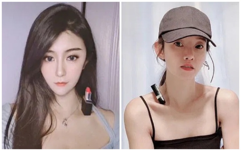 A new craze in social networks: girls put lipstick on their collarbones to emphasize their thinness