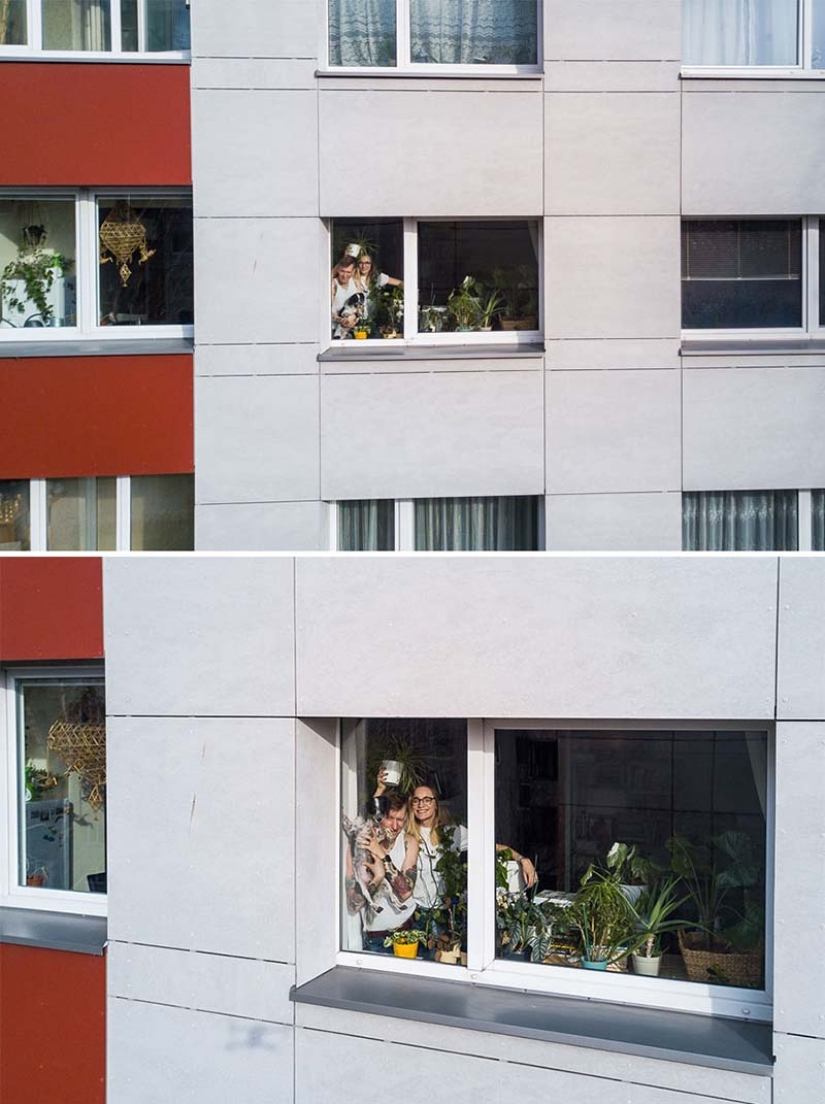 A photographer from Lithuania with the help of a drone spied what people are doing in quarantine