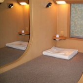 A reserved seat on the Japanese Sunrise Izumo night train