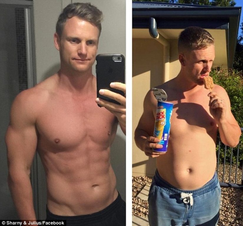 A sports-obsessed couple decided to get fat to prove that their fitness program really works