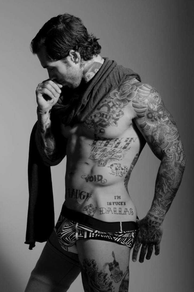 A strong man with a tattoo, a disabled man and a veteran of Afghanistan decided to become a model