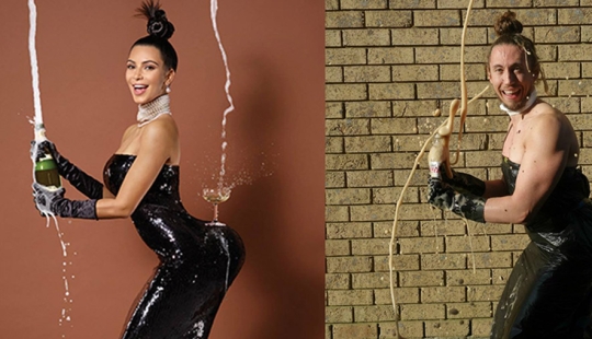 A therapist from Sydney parodies famous photos of stars for the sake of cancer patients A therapist from Sydney parodies famous photos of stars for the sake of cancer patients