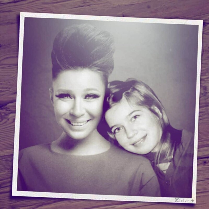 "A través del tiempo": 30 celebridades rusas posando con versiones jóvenes de sí mismas