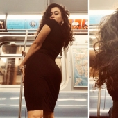 A trip with a peppercorn: a girl took a sexy selfie in front of subway passengers