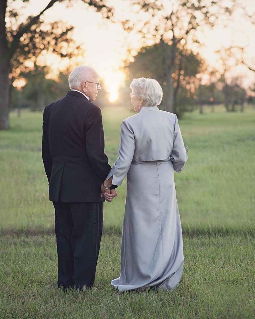 A wedding photo shoot that has been waiting for 70 years